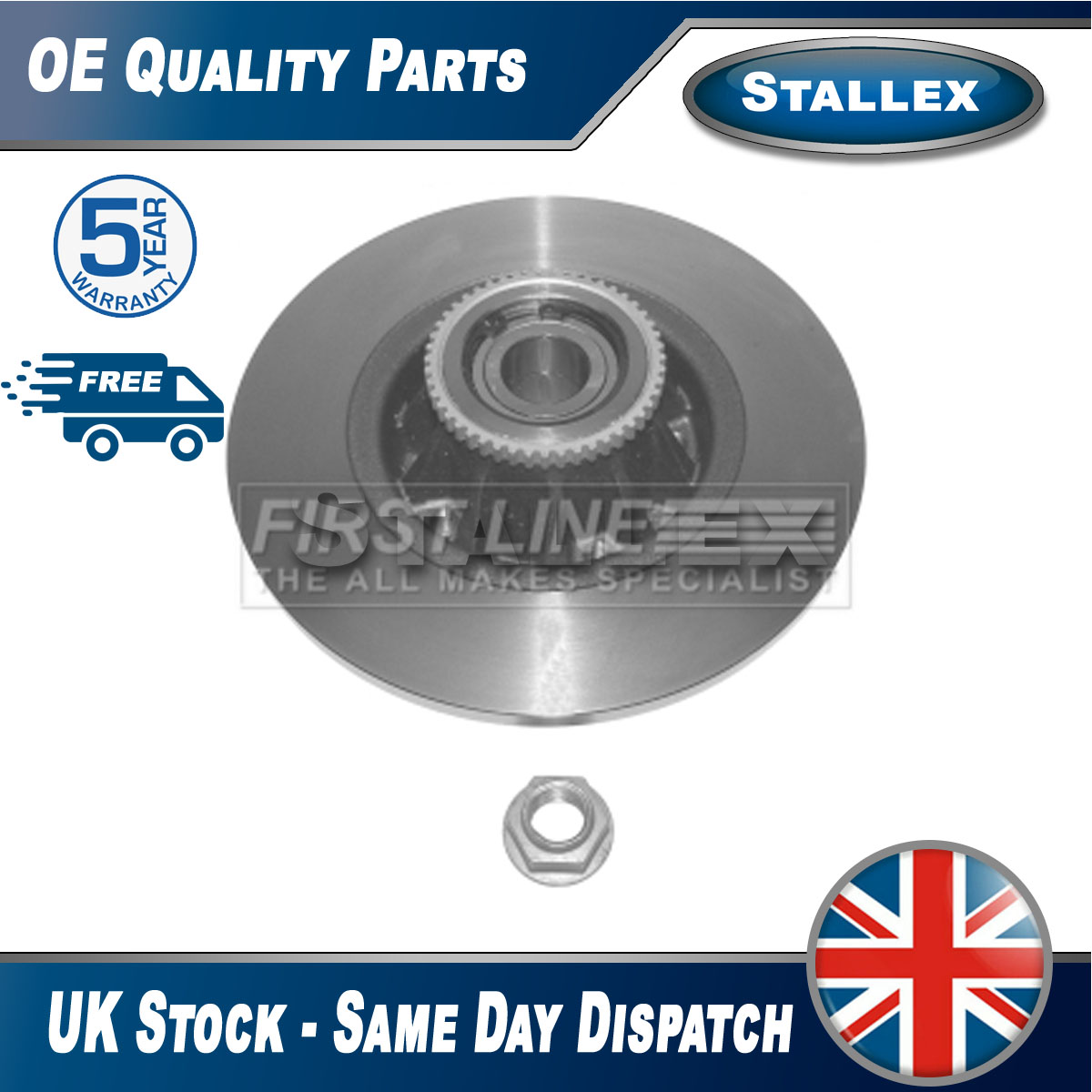 Fits Renault Trafic Vauxhall Vivaro Wheel Bearing Kit Rear Stallex 1